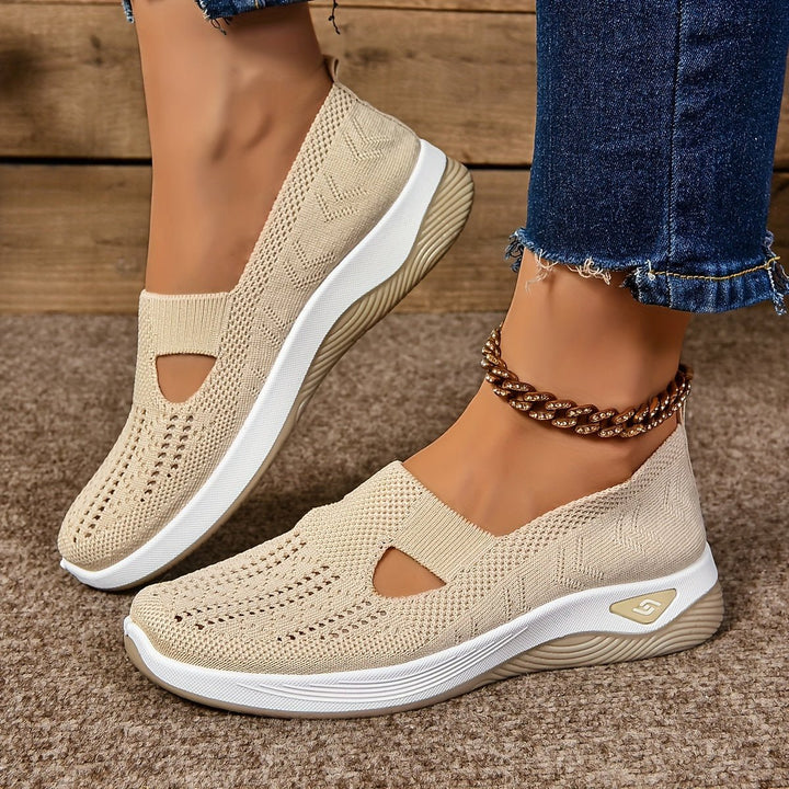 Dames Orthopedische Comfortabele Sandalen Instappers Ademend - Cream