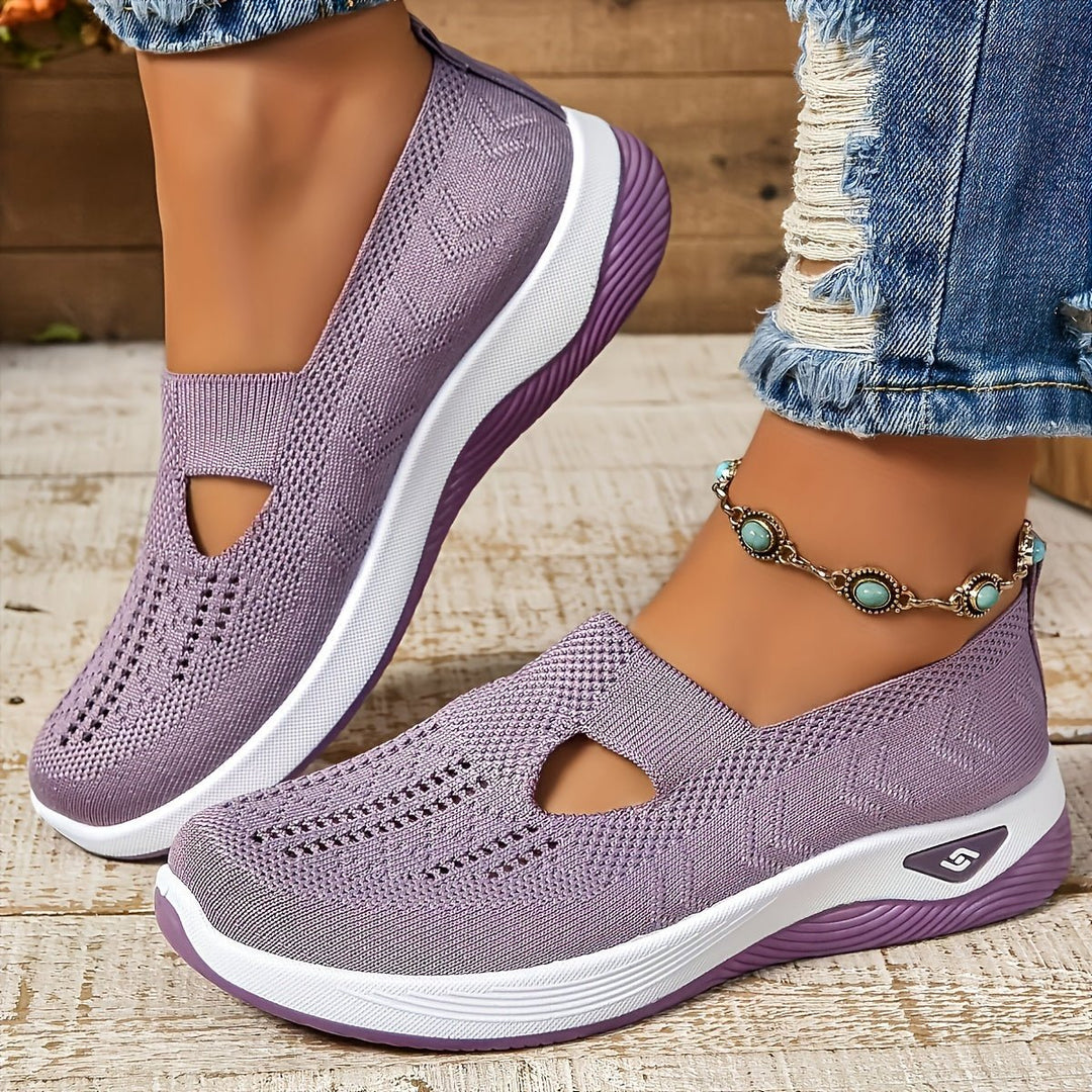 Dames Orthopedische Comfortabele Sandalen Instappers Ademend - Lilac