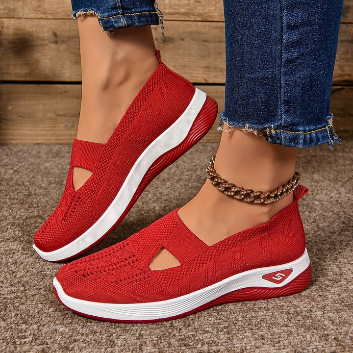 Dames Orthopedische Comfortabele Sandalen Instappers Ademend - Red