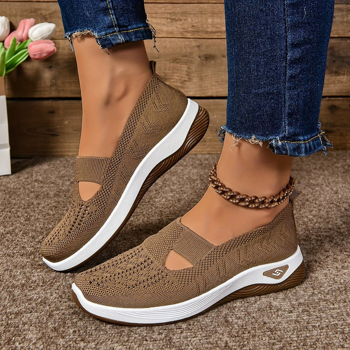 Dames Orthopedische Comfortabele Sandalen Instappers Ademend - Brown
