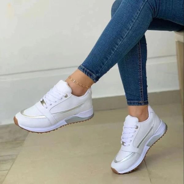 Dames Orthopedische Ergonomische Memory-Foam Sneakers - Wit