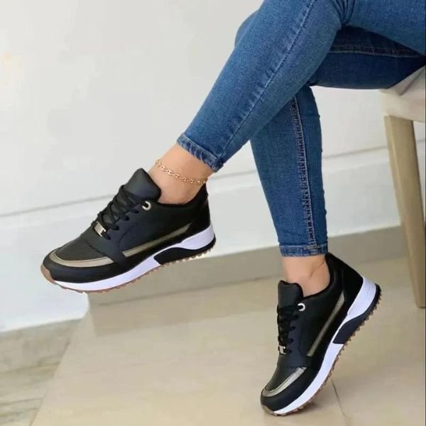 Dames Orthopedische Ergonomische Memory-Foam Sneakers - Zwart