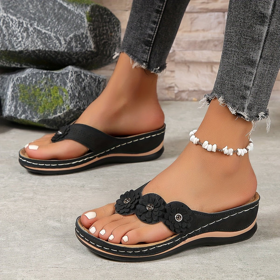 Dames Orthopedische Instap Zomer Sandalen - Zwart