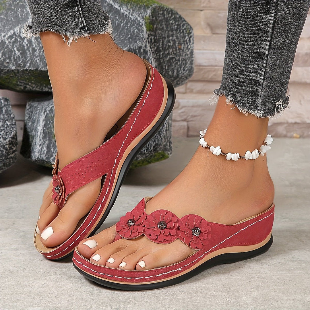 Dames Orthopedische Instap Zomer Sandalen - Rood