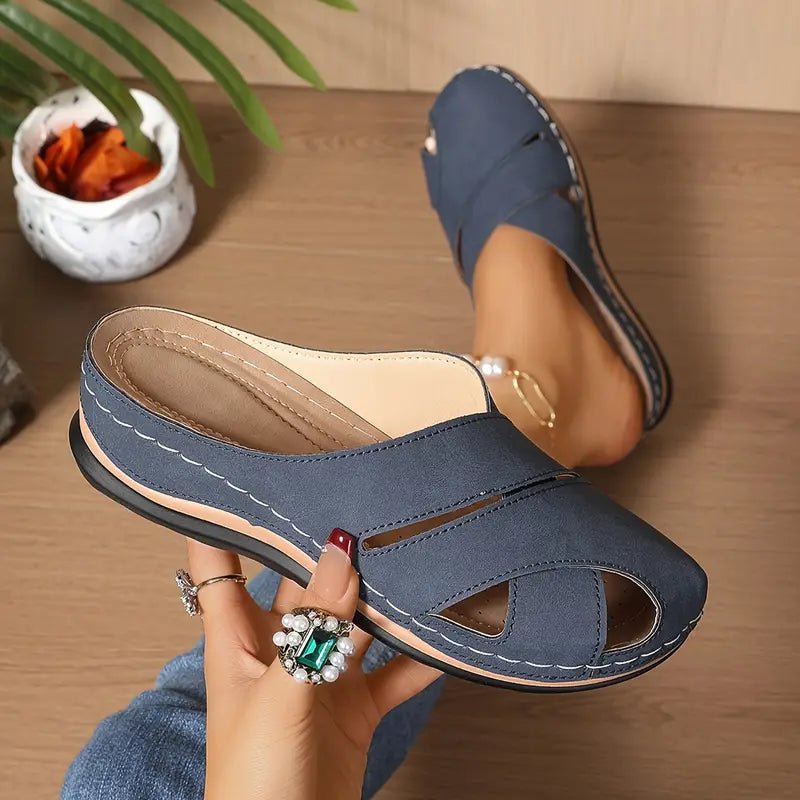 Dames Orthopedische Memory-Foam Instapsandalen - Blue