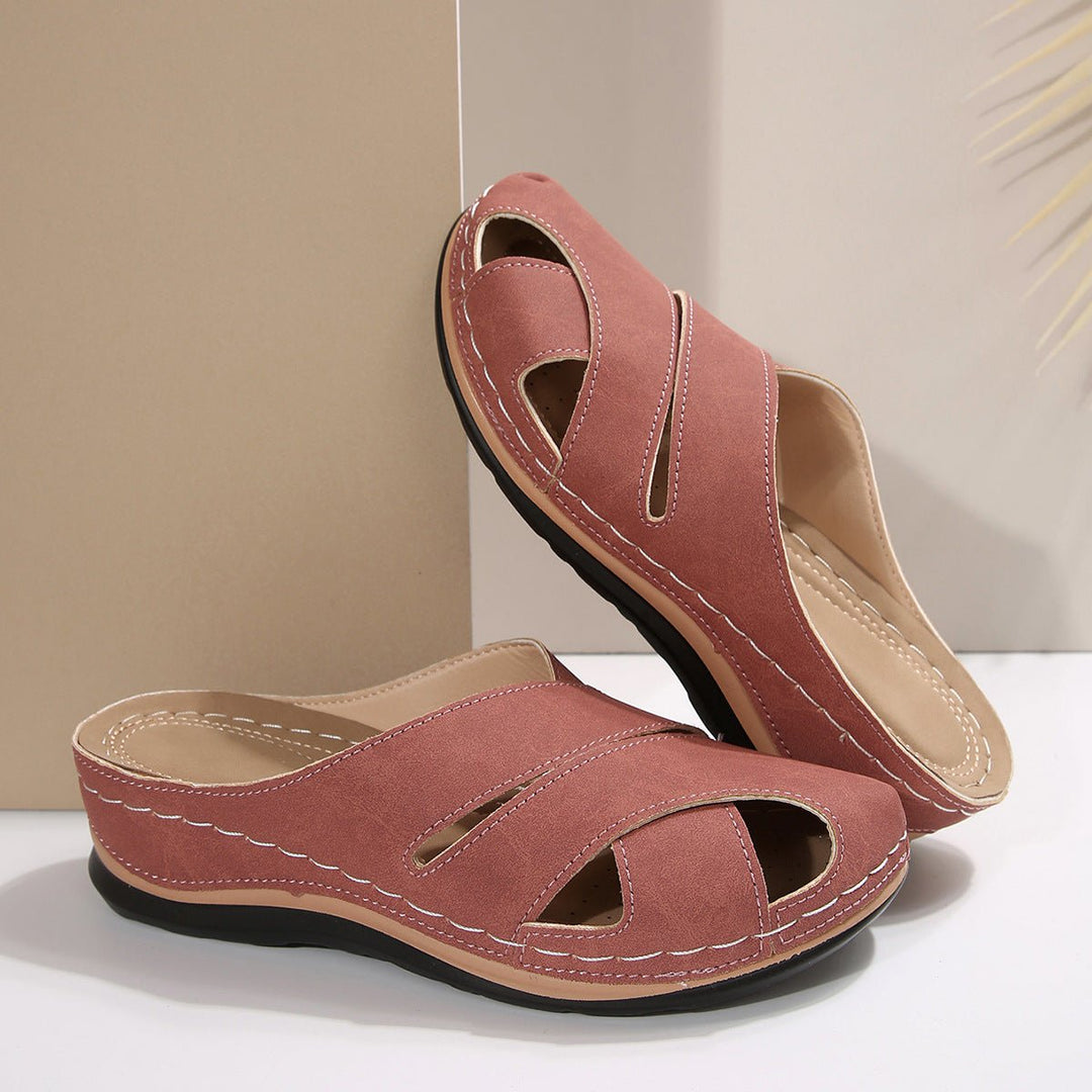 Dames Orthopedische Memory-Foam Instapsandalen - Pink