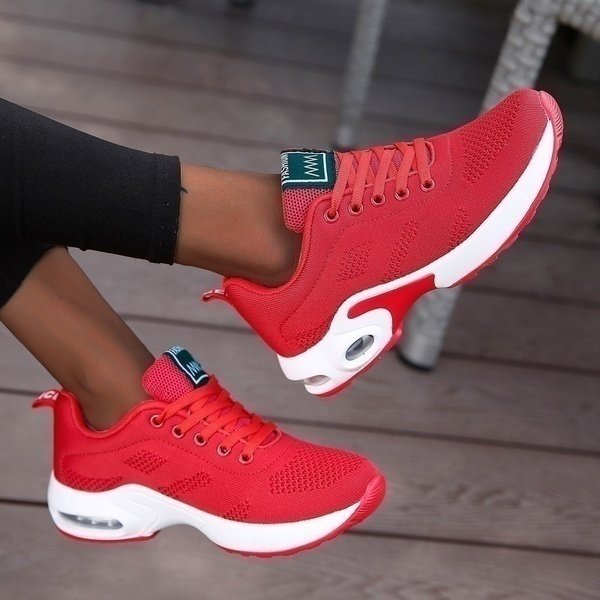 Dames Orthopedische Memory-Foam Sneakers - Rood