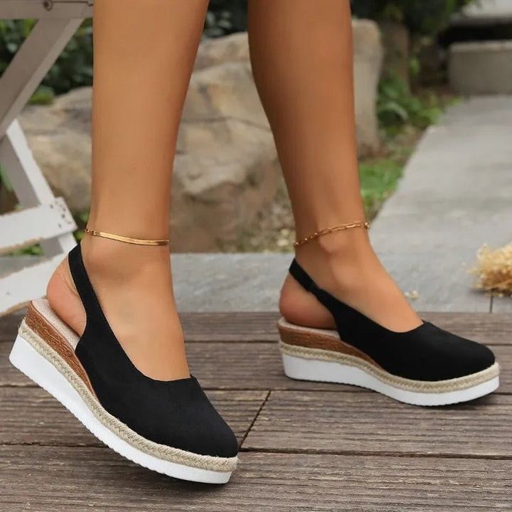 Dames Orthopedische Plateau Slip-On Sandalen