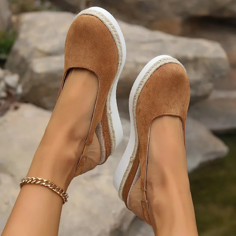 Dames Orthopedische Plateau Slip-On Sandalen