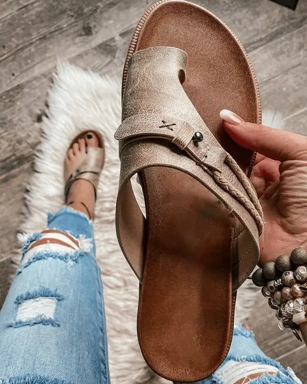 Dames Orthopedische Platte Open-Teen Comfort Sandalen
