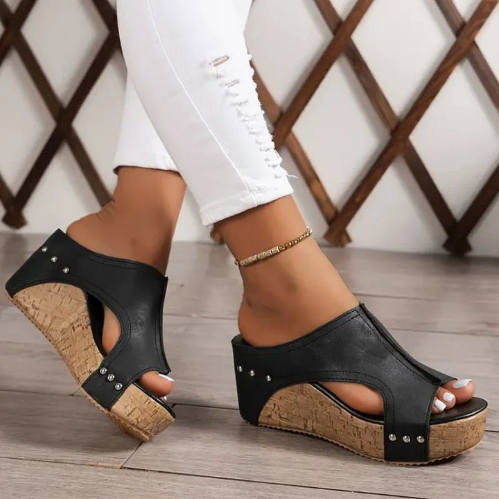 Dames Orthopedische Sleehak Sandalen Kurkzool