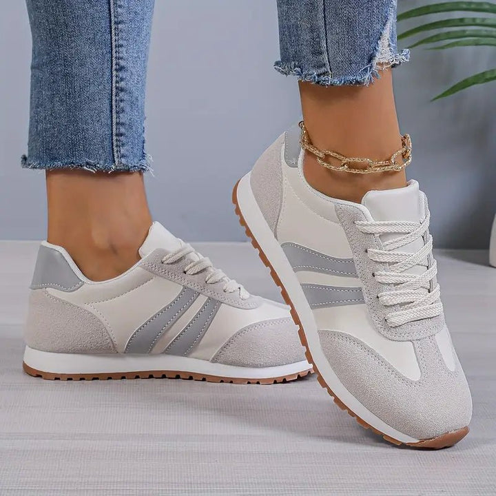 Dames Orthopedische Vetersluiting Lichtgewicht Sneakers - Gray