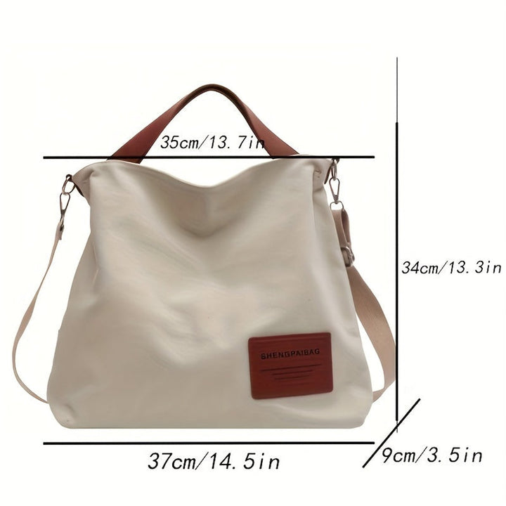 Dames Ruime Canvas Tote Bag Verstelbare Schoudertas
