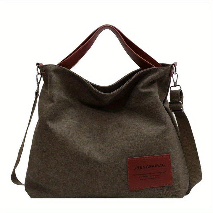 Dames Ruime Canvas Tote Bag Verstelbare Schoudertas