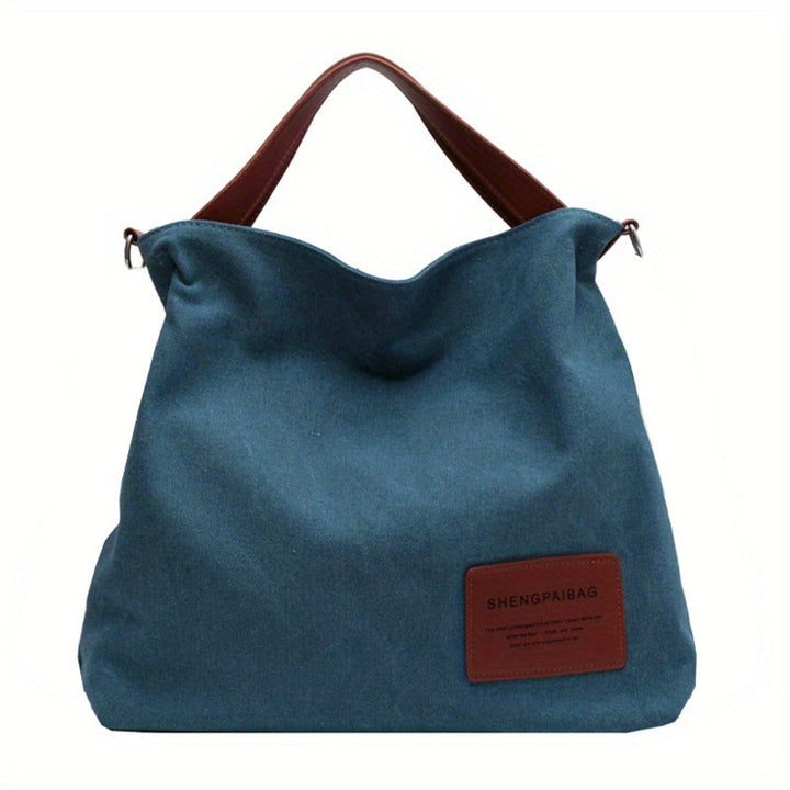 Dames Ruime Canvas Tote Bag Verstelbare Schoudertas
