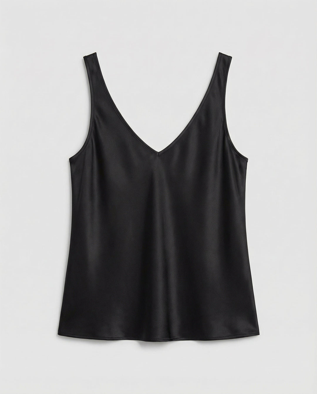 Dames Satijn V-hals Brede Bandjes Camisole Top