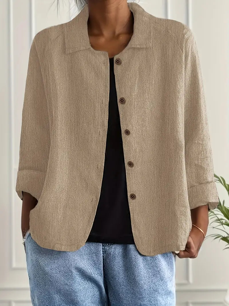 Bella | Dames Casual Lichtgewicht Jas Met Knoopsluiting Aan De Voorkant