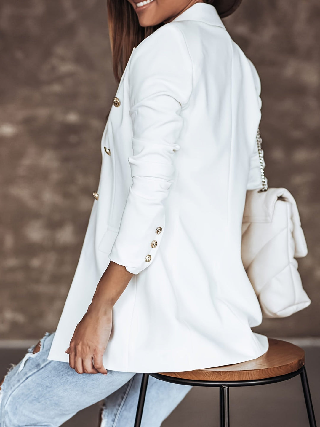 Faye | Dames Blazer met Dubbele Knopen en Lange Mouwen