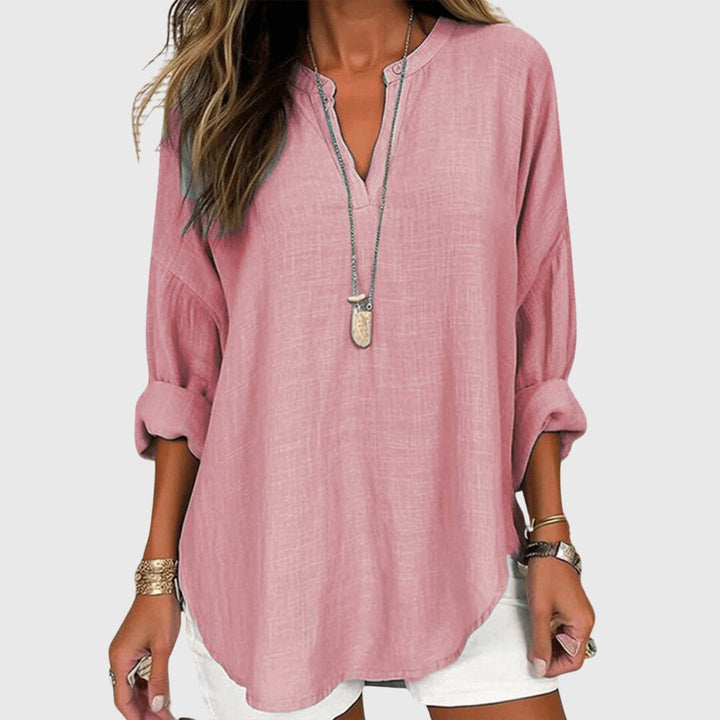 Annalise | Dames Casual Top met Losse Pasvorm en Lange Mouwen