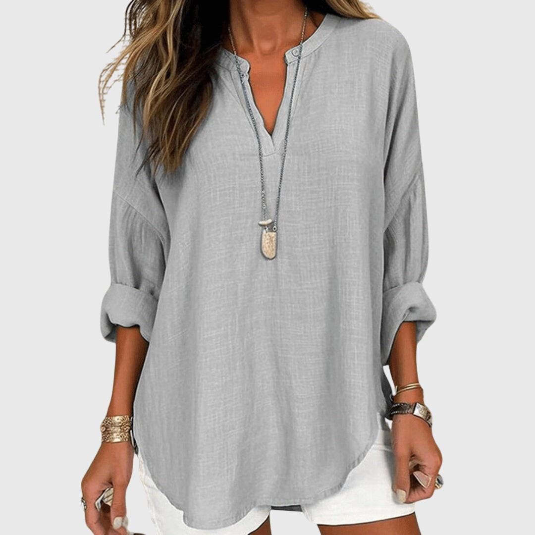 Annalise | Dames Casual Top met Losse Pasvorm en Lange Mouwen