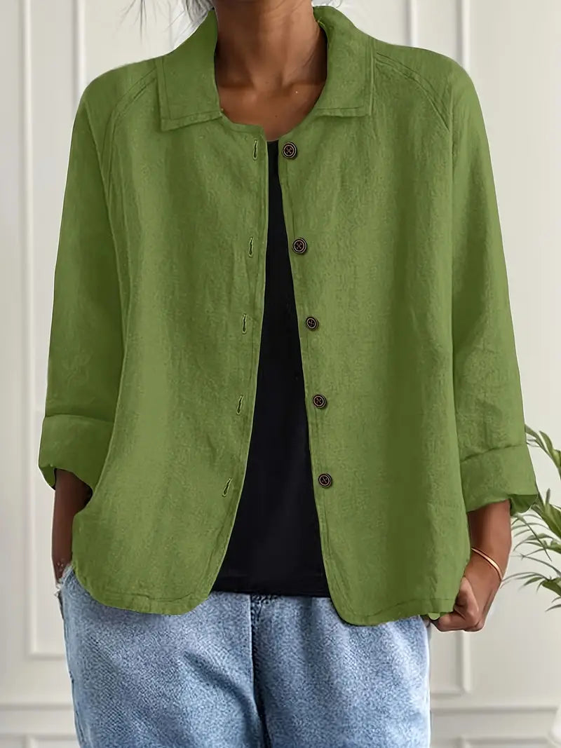 Bella | Dames Casual Lichtgewicht Jas Met Knoopsluiting Aan De Voorkant