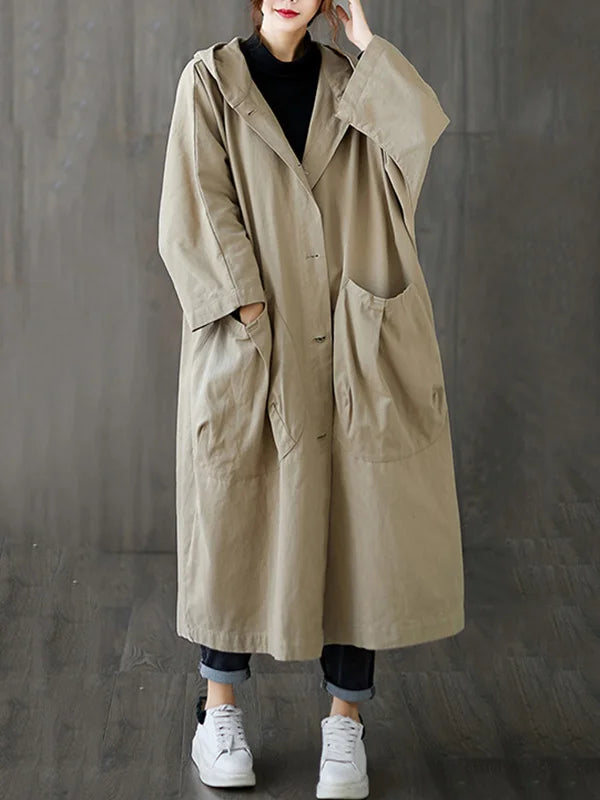 Jane | Oversized Mantel met Capuchon en Zakken