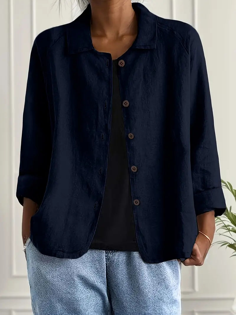 Bella | Dames Casual Lichtgewicht Jas Met Knoopsluiting Aan De Voorkant