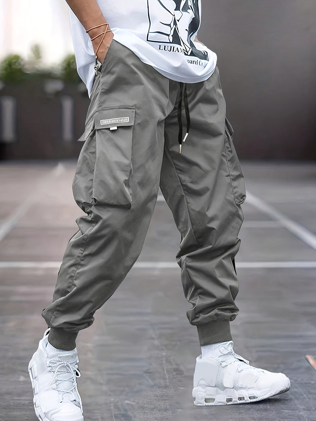 Davis | Heren Casual Jogger Cargo Broek met Zijzakken