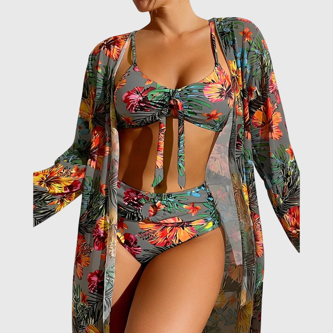 Dakota | Dames Tweedelige Bikini Set met Tropische Print