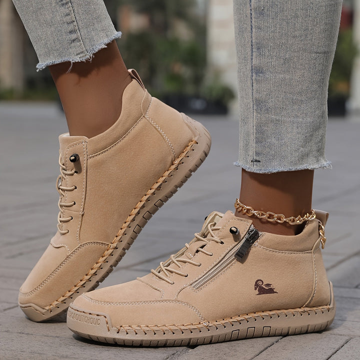 Ellis | Dames Casual Schoenen met Ritssluiting en Veters