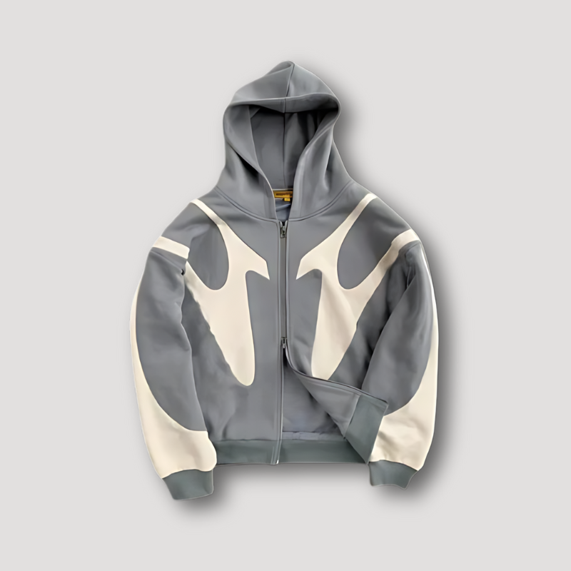 Nolan | Heren Trendy Zip-Up Hoodie met Print