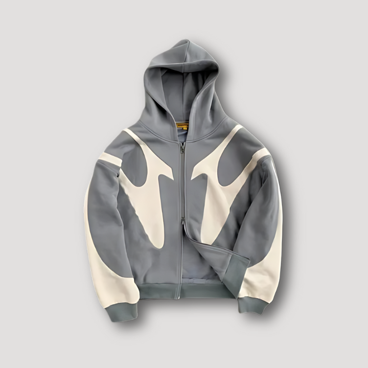 Nolan | Heren Trendy Zip-Up Hoodie met Print