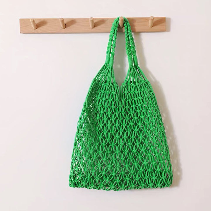 Gehaakte Katoenen Tote Bag Macramé Boodschappentas