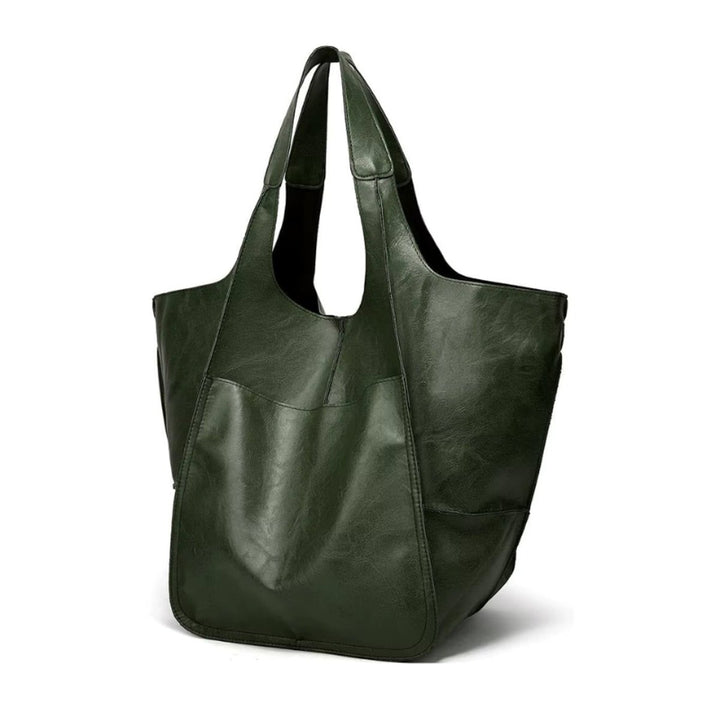 Grote Oversized Kunstleren Tote Bag met Magneetsluitng