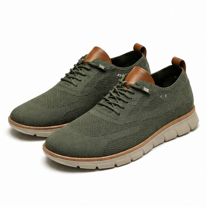 Heren Ademende Mesh Veters Casual Sneakers - Verde