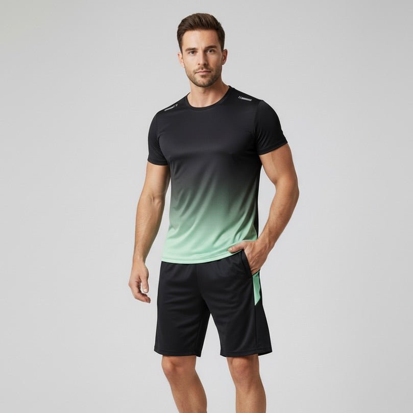 Heren Ademende Sneldrogende Sportset T-Shirt Shorts