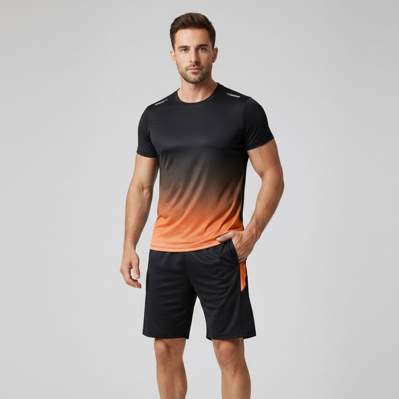 Heren Ademende Sneldrogende Sportset T-Shirt Shorts