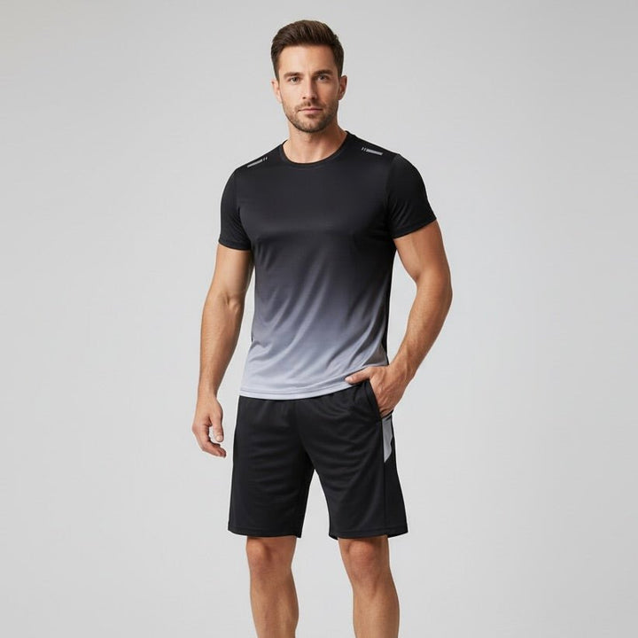 Heren Ademende Sneldrogende Sportset T-Shirt Shorts