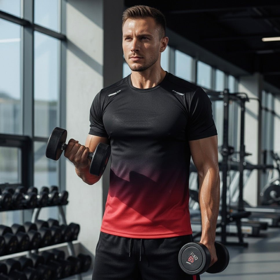 Heren Ademende Sneldrogende Sportset T-Shirt Shorts