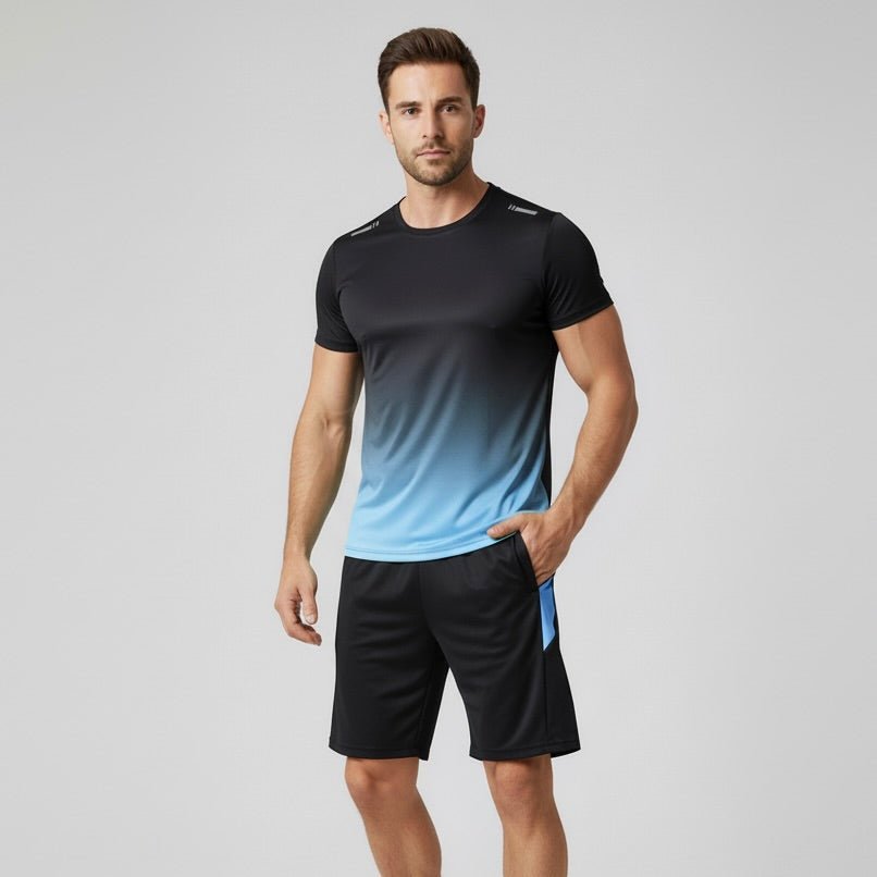 Heren Ademende Sneldrogende Sportset T-Shirt Shorts