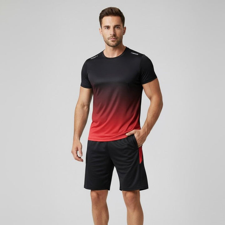 Heren Ademende Sneldrogende Sportset T-Shirt Shorts