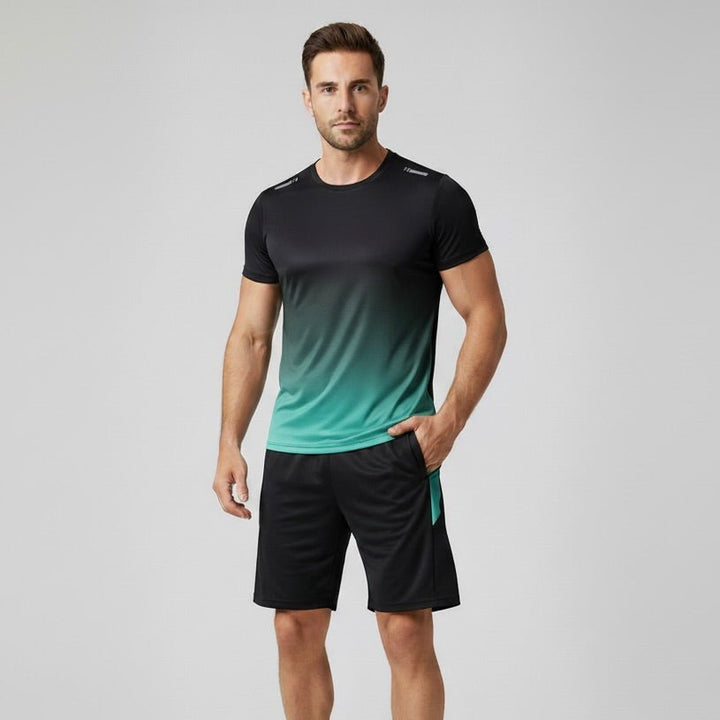 Heren Ademende Sneldrogende Sportset T-Shirt Shorts