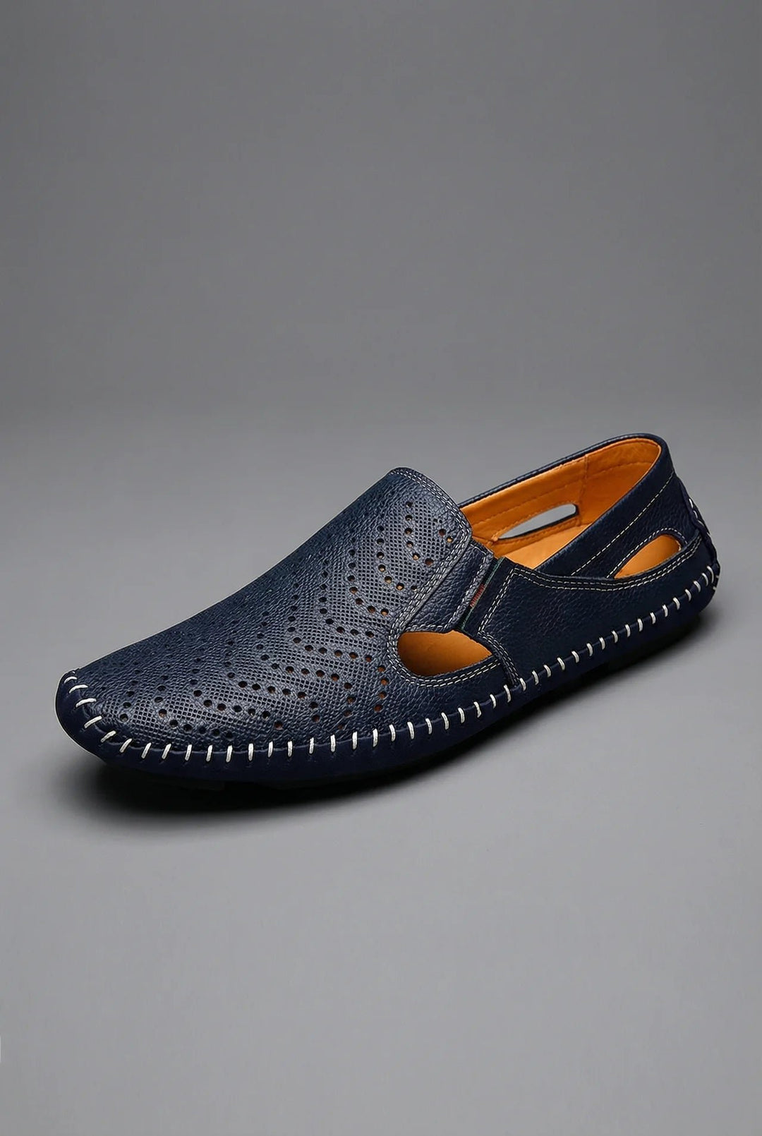 Heren Geperforeerde Instapper Loafers Ademend Zomer
