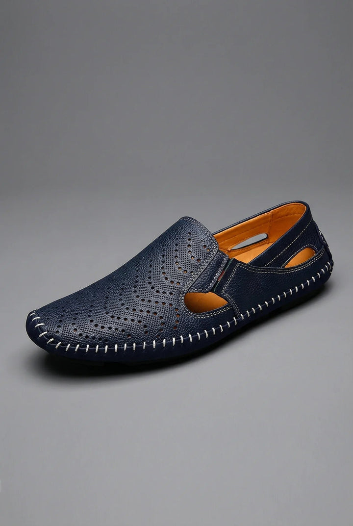 Heren Geperforeerde Instapper Loafers Ademend Zomer