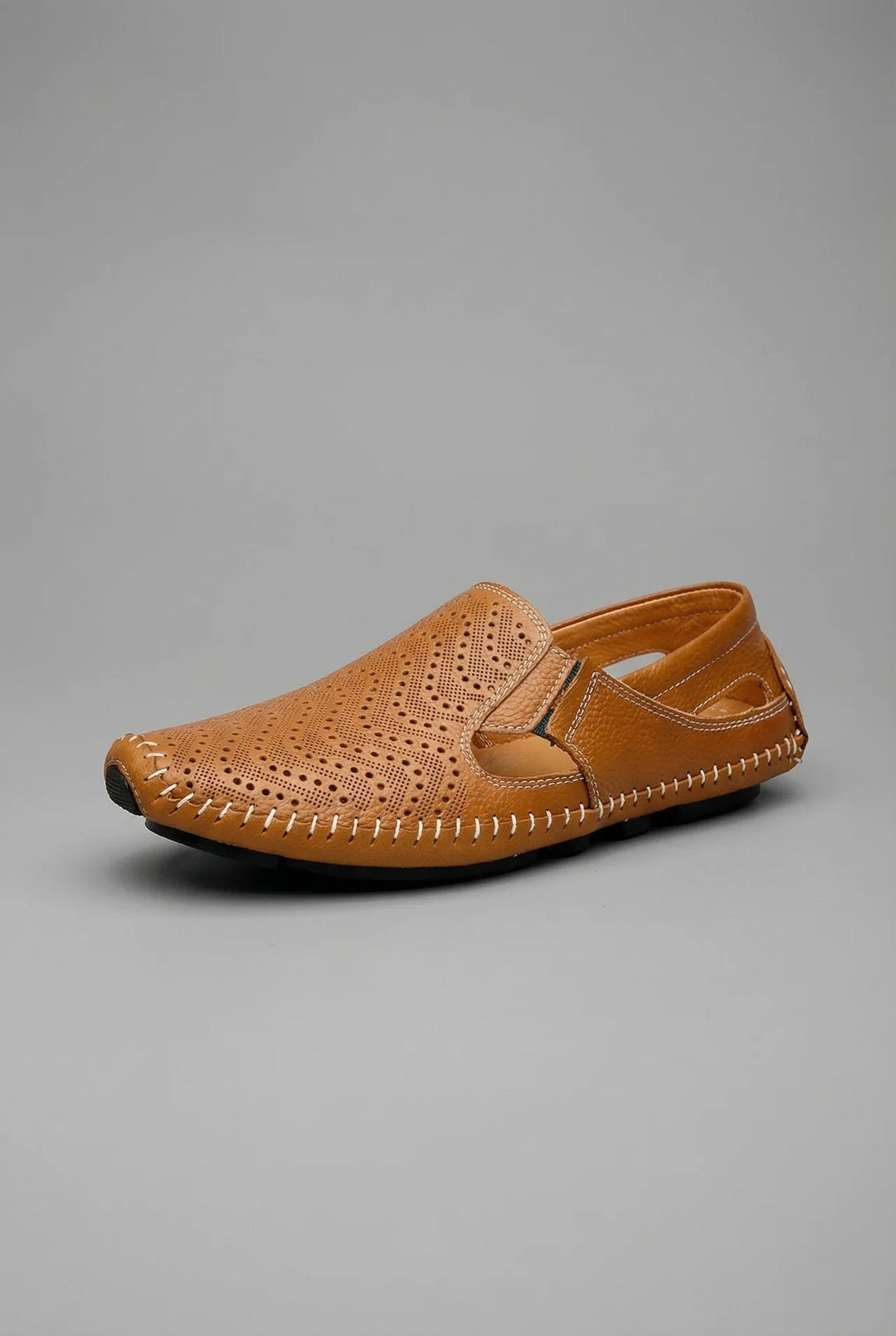 Heren Geperforeerde Instapper Loafers Ademend Zomer - Brown