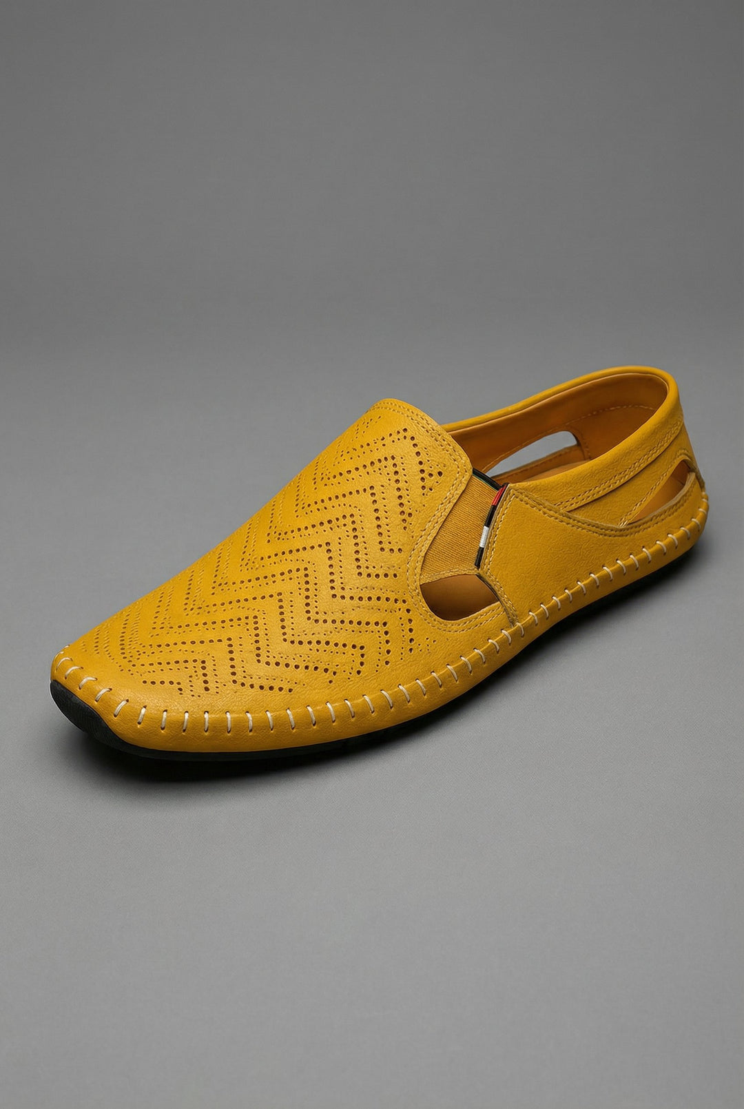 Heren Geperforeerde Instapper Loafers Ademend Zomer - Yellow