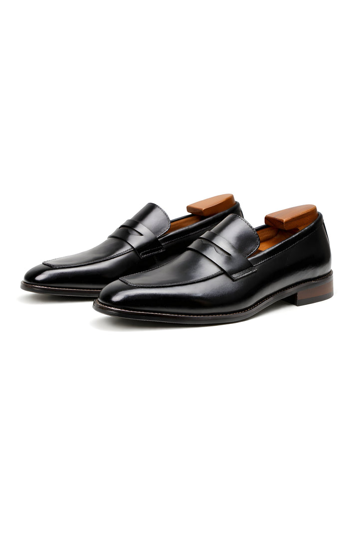Heren Klassieke Penny Loafer Instapschoen Gepolijst Synthetisch - Black