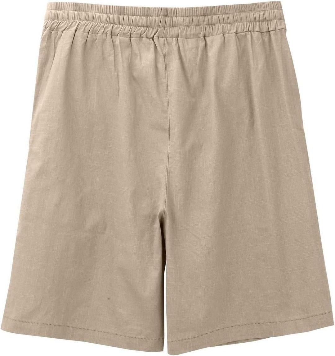Heren Linnen Casual Korte Broek Trekkoord Elastische Taille
