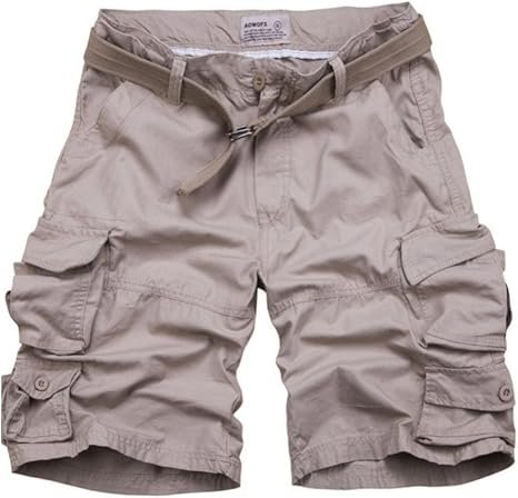 Heren Relaxed-Fit Camouflage Cargo Short Multi-Pocket - Beige