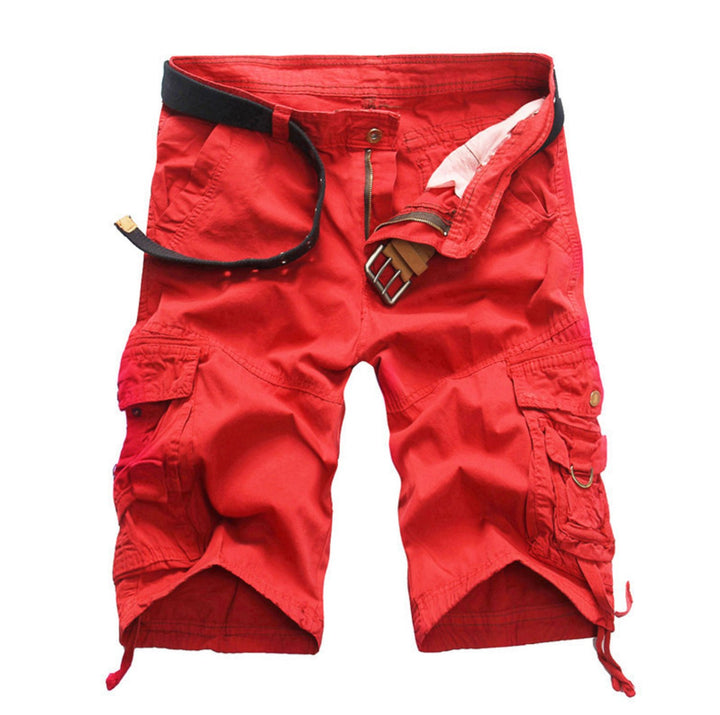 Heren Relaxed-Fit Camouflage Cargo Short Multi-Pocket - Orange